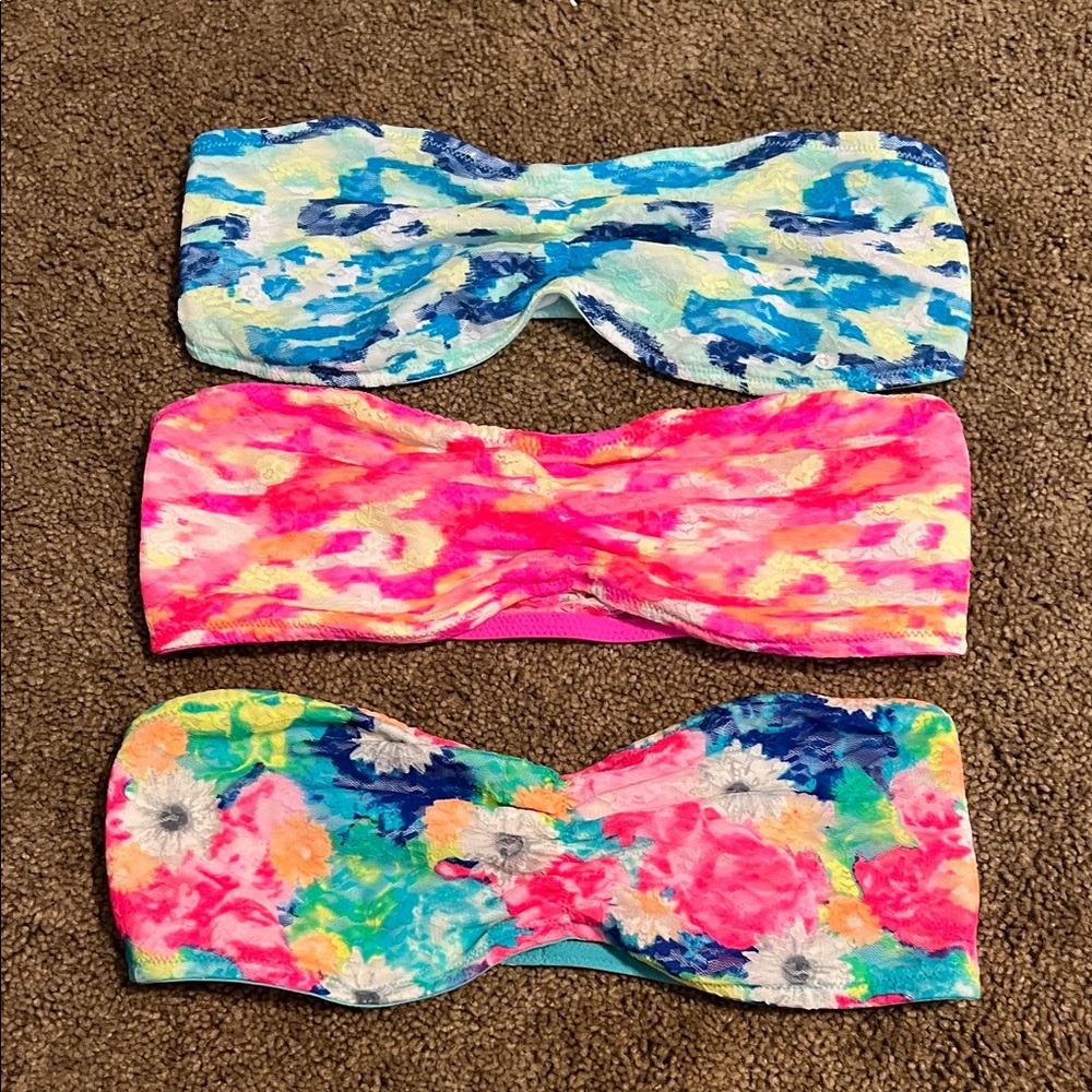 PINK Victoria's Secret Colorful Bandeau Set